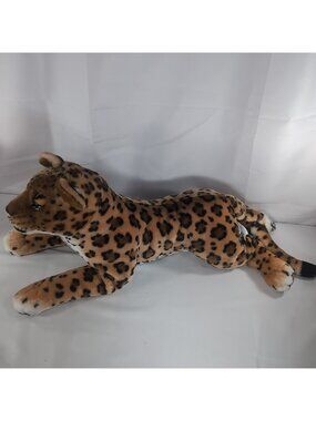 VTG Large Jumbo Plush Leopard African Wildlife Cat 33" Stuffed Loblaws Realistic